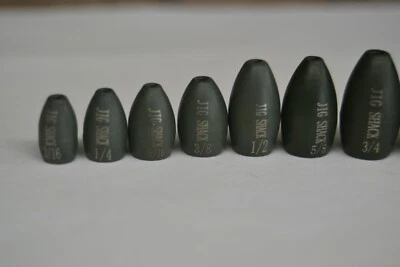 JIG SHACK TUNGSTEN WORM OR FLIPPING WEIGHTS! NEVER CHIP FINISH, ALABAMA OWNED