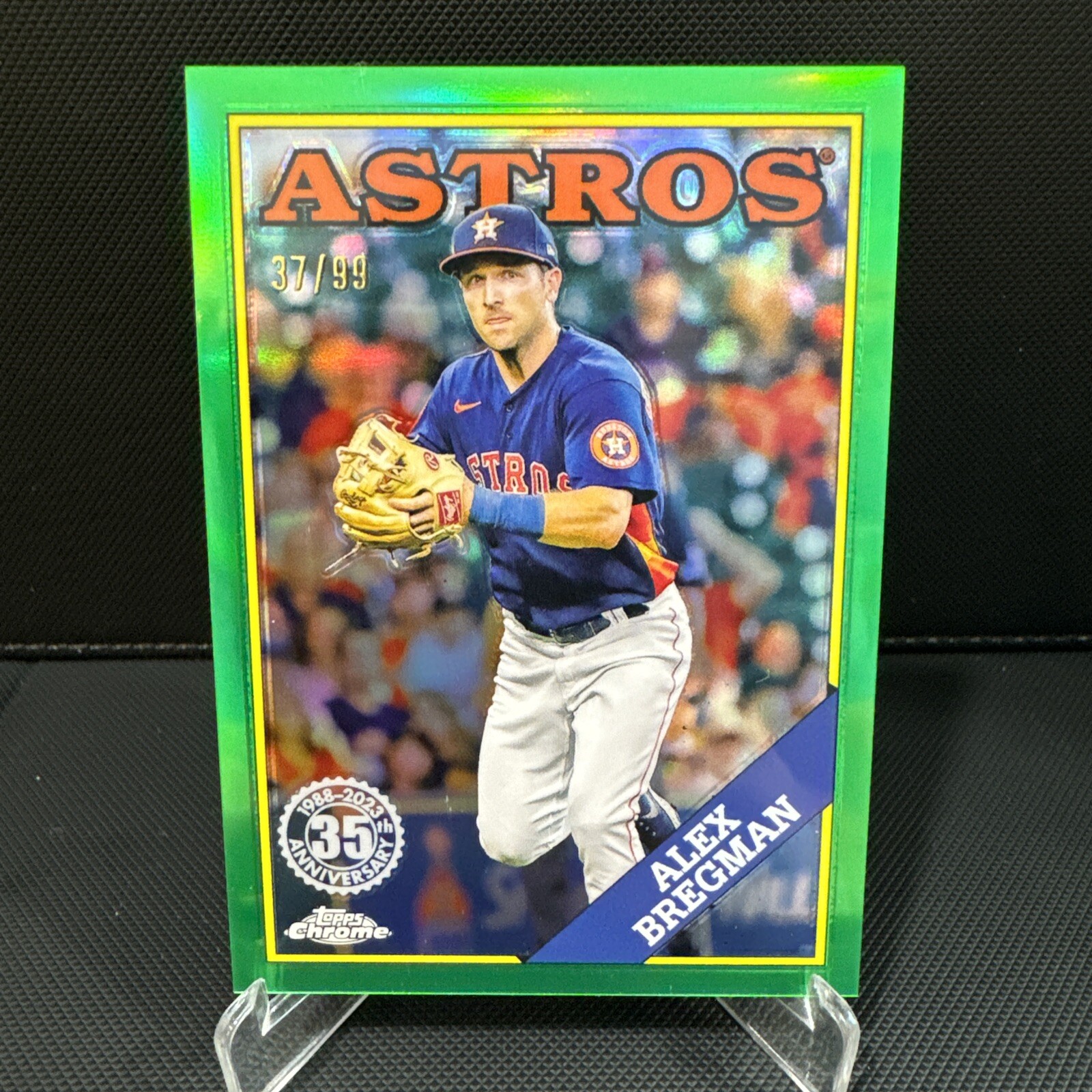 2023 Topps Chrome Alex Bregman 1988 35th Anniversary Green /99 #88BC-7 Astros