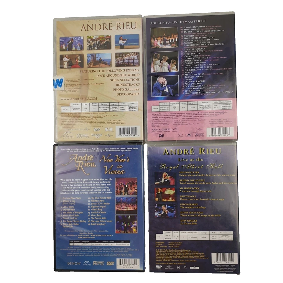 Andre Rieu DVD Bundle x 4, See Titles Below, PAL & NTSC, Music & Concerts, VGC - Image 2 of 4