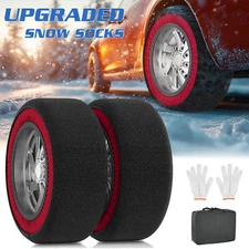 Automotive Snow Socks for SUV Car Tires Winter Grip Boost Traction Device M/L/XL