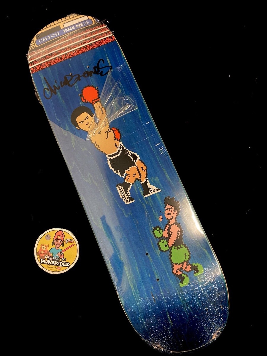 RARE SIGNED Chico Stix Brenes Punch Out Video Game Skateboard Deck