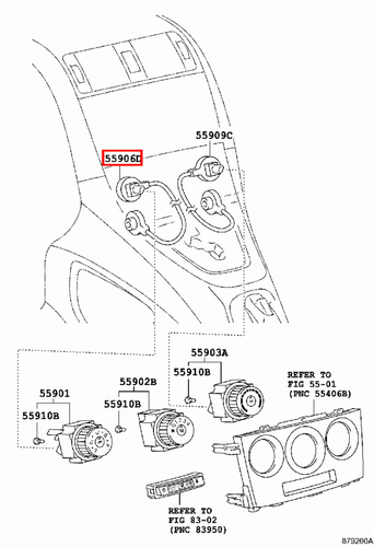 Genuine Corolla ZRE171 ZRE152 ZRE151 ZRE143 Dash Heater Direction Control Cable - Picture 13 of 20