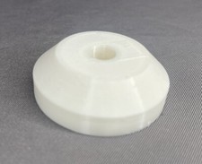 2 Pk White Plastic Dome Turntable Adapter Inserts for 7 45rpm Vinyl Records