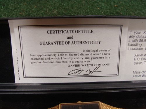Vintage Xavier Quartz Men's Watch Masterpiece Faceted Diamond EXCELLENT - Picture 4 of 11
