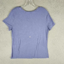 ALO Shirt Womens Purple Casual Short Sleeve Crew Neck Pullover Tee