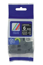 1PK TZ315 Tze315 White on Black Label Tape for Brother P-Touch PT-6100 6mm 1/4"