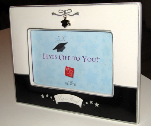 Russ Berrie Ceramic Horizontal Photo Frame Graduation Hats Off To You Super Grad - Picture 2 of 13