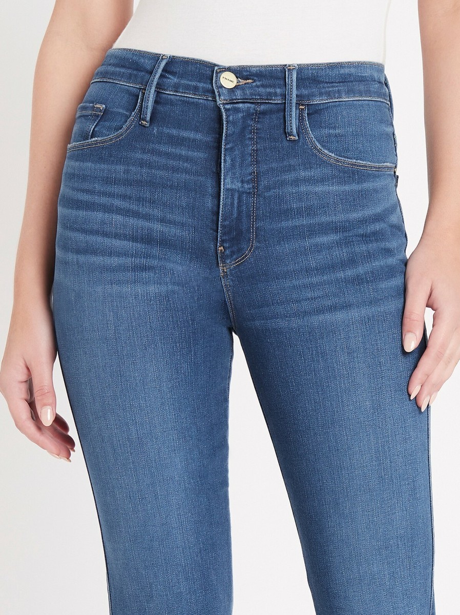 FRAME DENIM Le Pixie Sylvie Crop Raw Edge Jeans Denim