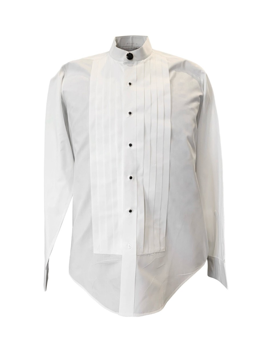white christmas dresses Ladies' Black Banded Collar Broadcloth Shirt – ApronWarehouse main image 1
