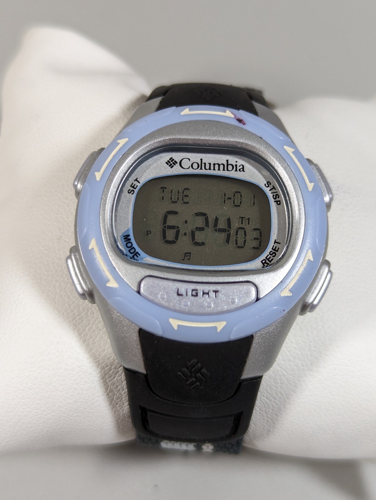 Columbia Digital 10 Lap Memory Day Date Alarm Chr… - image 1