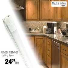 24 Inch LED 550 Lumen Under Cabinet Counter Accent Light Neutral White 4000K 