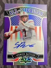 Mint 2022 Leaf Valiant All-American Purple Spencer Rattler RC Auto 6/15 Saints🔥