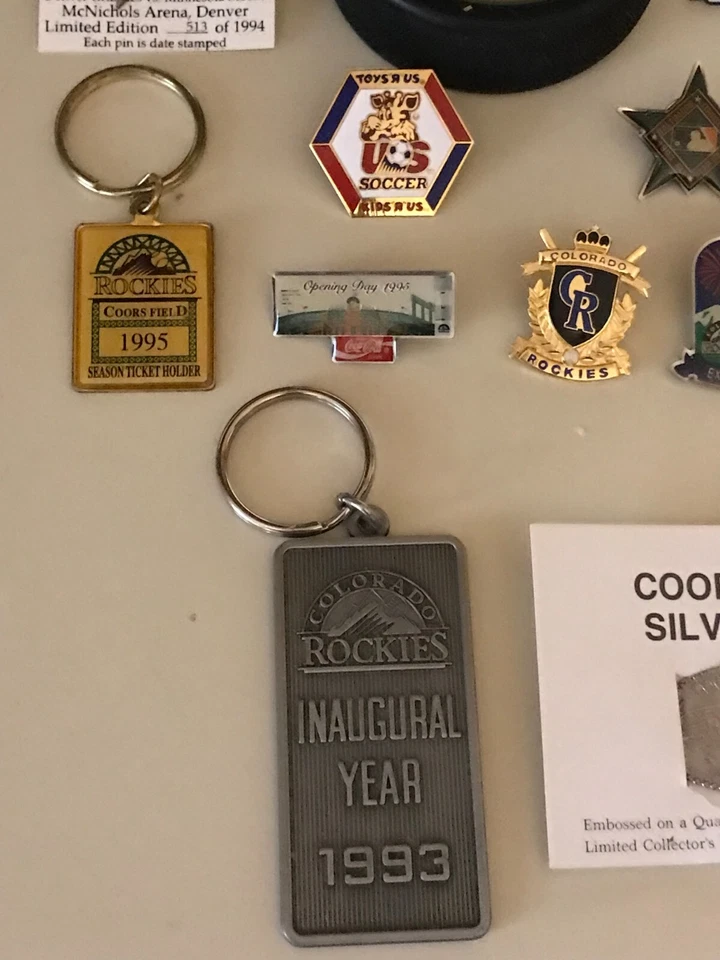 Colorado Sports Rockies Grizzlies Broncos Pins/Clasps Keychains See Photos - Image 4 of 4