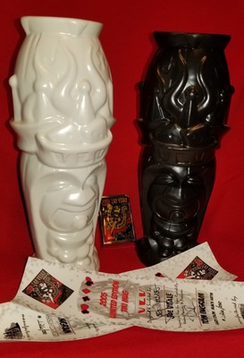 Viva Las Vegas Rockabilly Weekender  2005 Vince Ray Lighter And Tiki Mugs Set