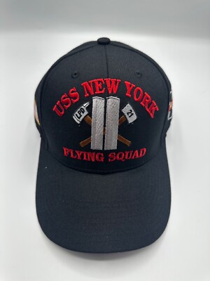 The Corps USS New York LPD 21 Logo Black Baseball Cap Hat One Size