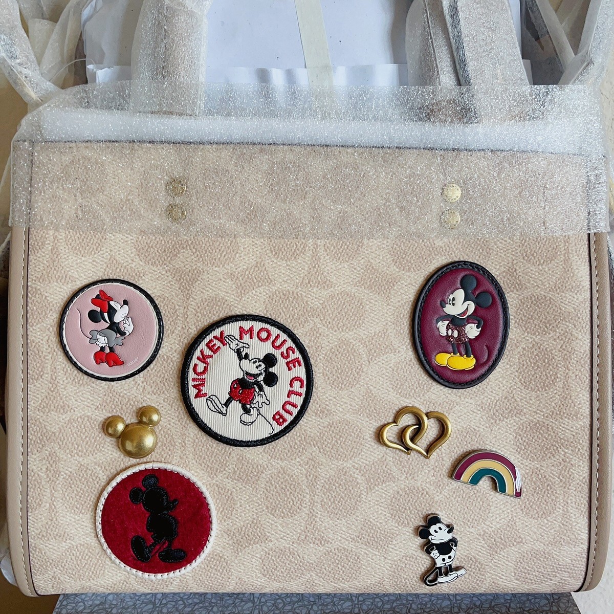 NWT Disney X Coach Rogue 25 In Signature Canvas With Patches NWT Disney X Coach Rogue 25 In Signature Canvas With Patches