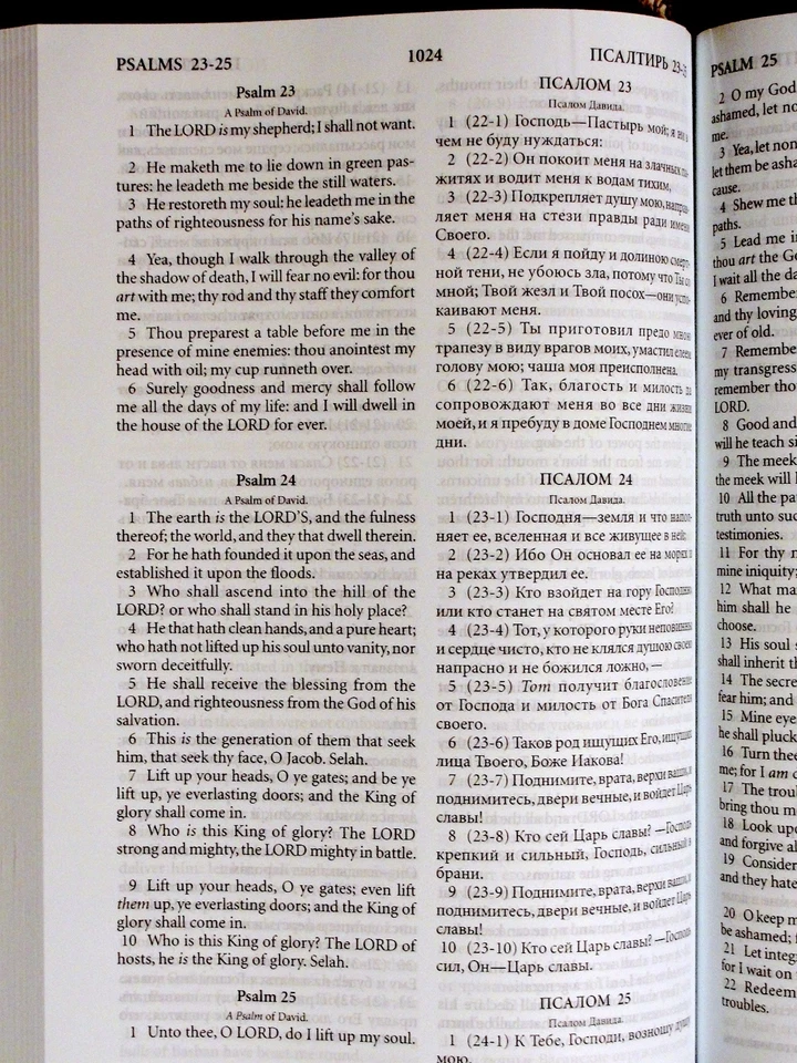 Russian/English Parallel Bible, Black Paperback, Synodal/King James Version - Image 3 of 4