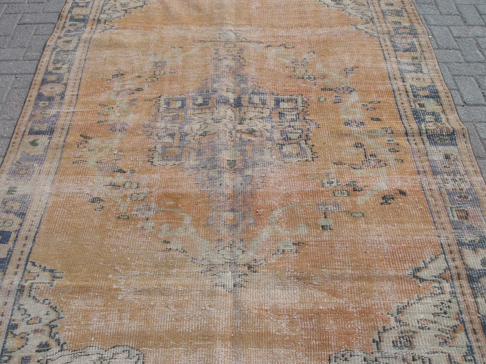 Alfombra turca 6x9, alfombra de corredor vintage, alfombras para salón, alfombra para dormitorio, Foto 4 de 4