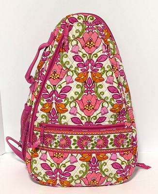 Vera Bradley Quilted Sling Tennis Backpack LILLI BELL Pink  display picture 1