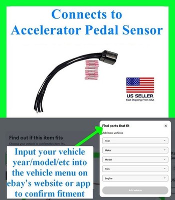for GTO Ford Gas Accelerator Pedal Position Sensor Connector Plug Pigtail Wiring