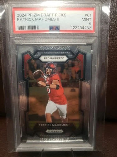 Patrick Mahomes II | 2024 | Prizm Draft Picks | PSA 9 | POP 5 | Texas Tech