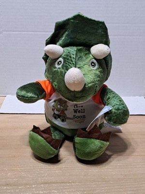 Flutter Hut Get Well Soon Dinosaur Triceratops Plush 10'' Stuffed Animal Dino
