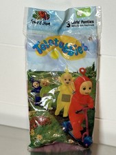 Vintage Fruit Of The Loom Teletubbies Briefs Girls Size 6 - 3Pack - NOS 1998