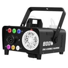 Fog Bubble Machine 800W 2IN1 Smoke Bubble - 6 RGB LEDs Remote Smoke Bubble