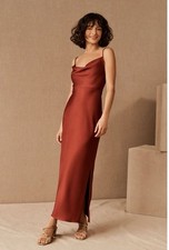 BHLDN Cali Satin Charmeuse Midi Dress Size 14 Brand New with Tags NWT