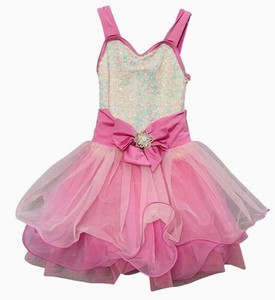 Weissman Dancing Dress Costume Pink Sequin & Chiffon Halloween Child Size XS