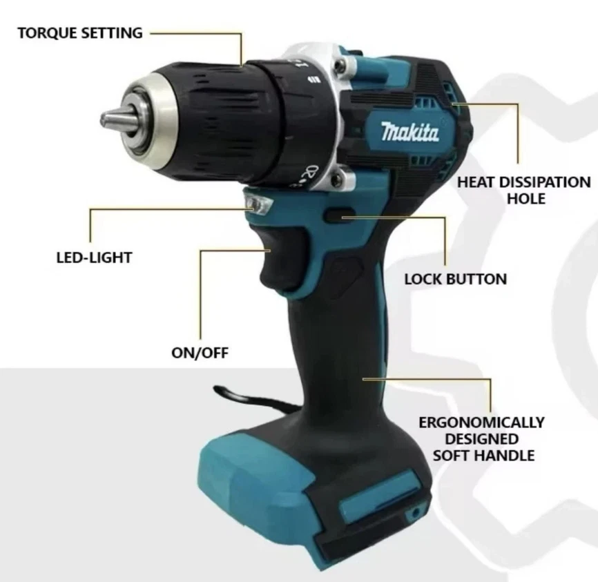 Makita DDF487 LXT 18V Brushless Cordless Drill Driver Bare (1 Charger 1 battery) - Image 3 of 4