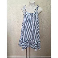 Cynthia Rowley New York Womens Striped Mini Dress Blue White Cotton NWT Small