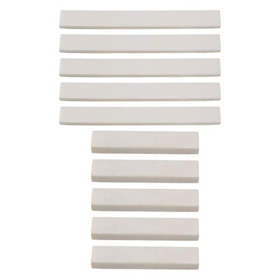White Blank Guitar Cattle Bone 80x2.7x9mm Saddle & 52x6x9mm Nut Set for DIY S...