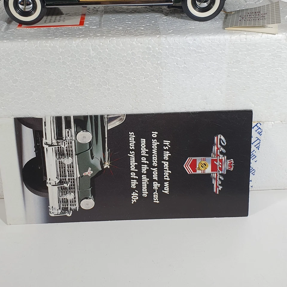 Franklin Mint Precision Models 1948 Chrysler Town and Country Green B11D165 1:24 - Image 4 of 4