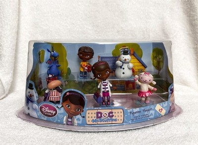 DISNEY STORE DOC MCSTUFFINS FIGURINE PLAYSET 6-PC. LAMBIE CHILLY NEW SEALED RARE