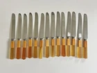 Vintage Translucent / Butterscotch Bakelite Catalin Silverware Set 39 Piece