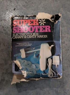 Vtg Wear Ever Super Shooter Electric Cookie Canape Candy Maker Press TESTED