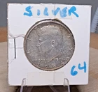 1964 KENNEDY SILVER HALF DOLLAR, 90% SILVER