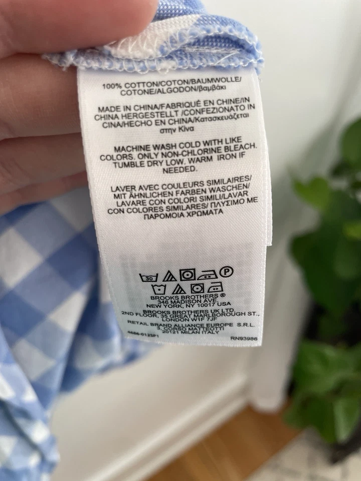 Vestido Brooks Brothers polar para niñas jóvenes 14 azul a cuadros línea A niñas 14 Foto 4 de 4