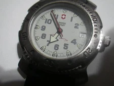 Swiss Army H2O 166' Rubber Straps New Bat. Rotating Bezelseconds Hand Luminous