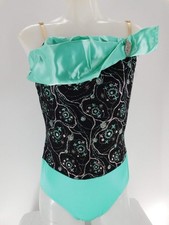 Dance Costume Dansco Glitter Leotard Dansco Mint Green Large Adult Jazz Sequin