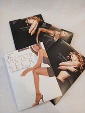 Vintage 4pc NOS Victoria's Secret Pantyhose Thigh High Size A/Small Nude Sable