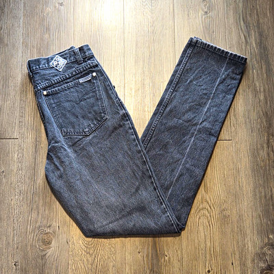 90's Posted Black Denim Straight leg jeans  Size 28