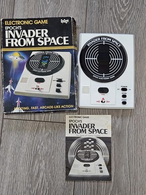 Vintage Invader From Space Handheld Video Game 1980 Epoch Japan With Box TESTED
