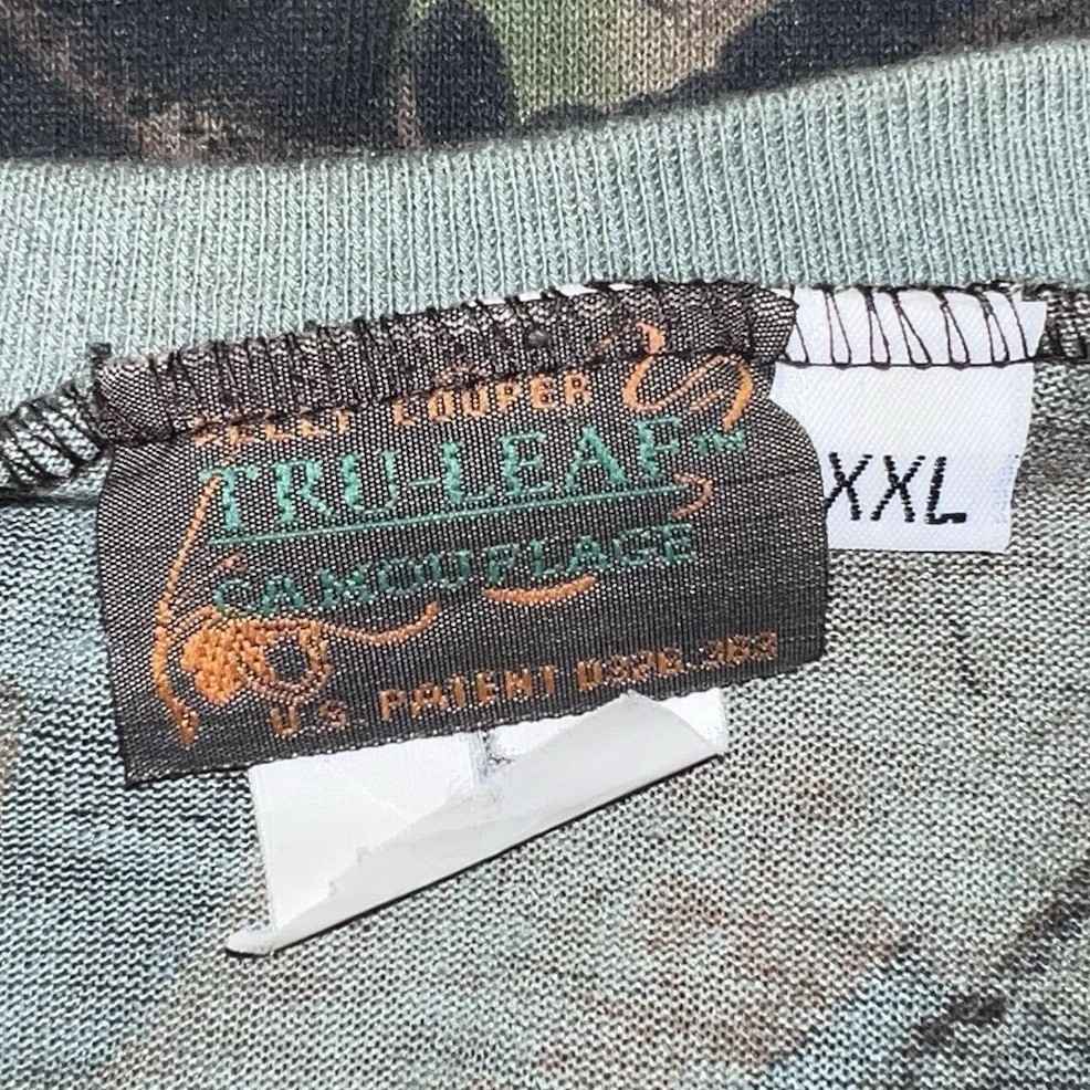 VTG Kelly Cooper Tru Leaf Fall Forest Camouflage Mens 2XL Pocket T Shirt Hunting View 5