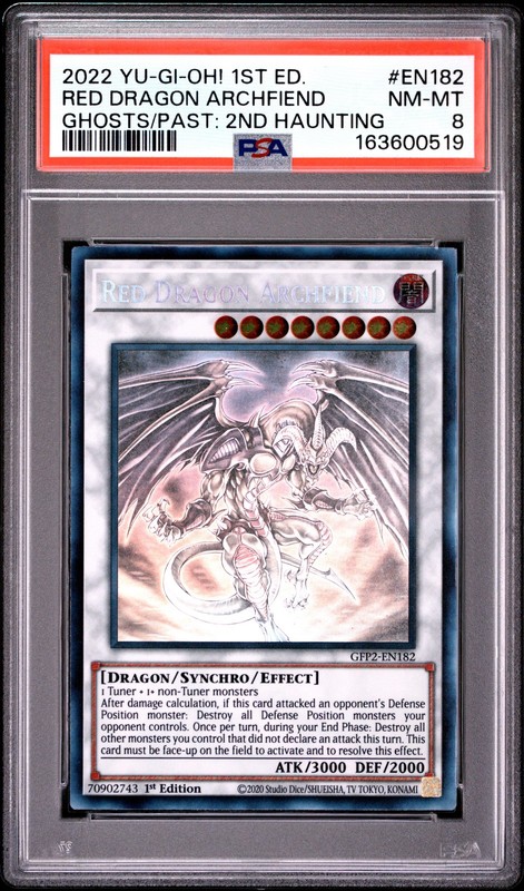 Red Dragon Archfiend GFP2-EN182 Ghost Rare 1st Edition Yugioh PSA 8 *519