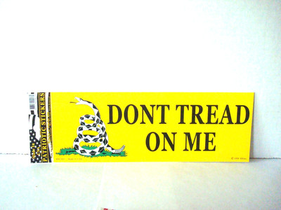 DON'T TREAD ON ME  Bumper Sticker l Made In USA 3&1/2 X  9&1/2 inch