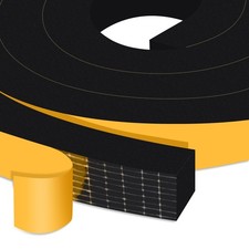 Weather Stripping Door Seal Strip Foam Tape Insulation 3/4x3/4 Inch x 13 FT
