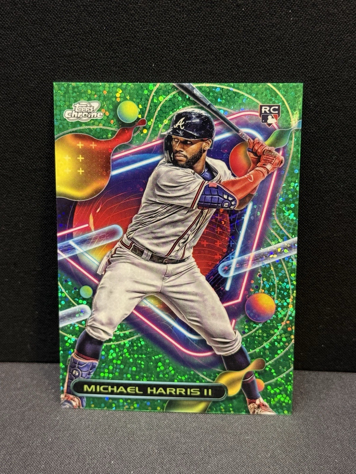 2023 Topps Chrome Cosmic Michael Harris II RC #5 Green Speckle Refractor /75 SSP