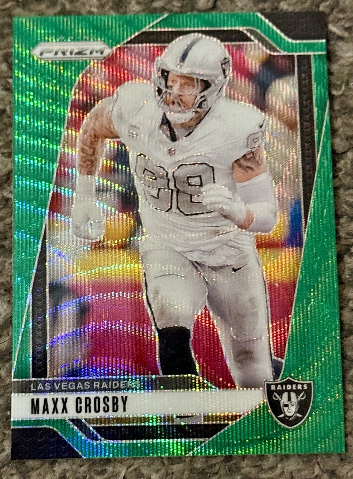 2024 Panini Prizm - Maxx Crosby #152 Green Wave Prizm